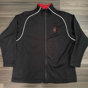 Vintage 90s Nike Basketball Warm-Up Zip Up Jacket Long Sleeve Black Red Men’s XL